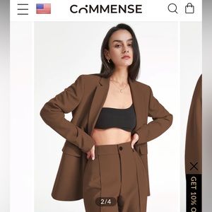 NEW WITH TAGS Commense Brown Blazer